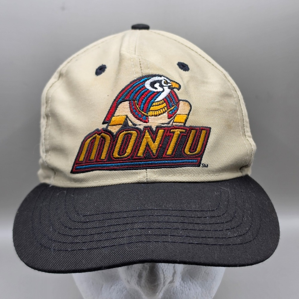 Busch Gardens Hat OSFM Tan Montu Roller Coaster Ride Vintage Snapback Cap